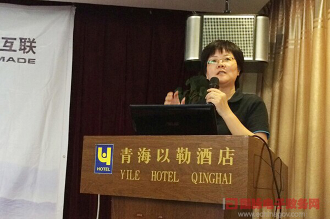 OETY欧亿体育互联总经理、首席规划师郑爱军正在进行《政府网站+评估体系构建思路》的主题演讲